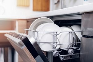 Draining Dishwasher