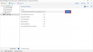 Enter the destination location
