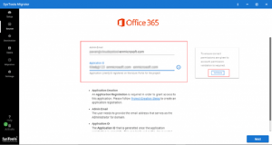 enter the source Office 365