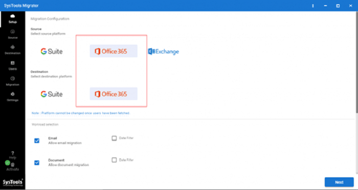 select Office 365